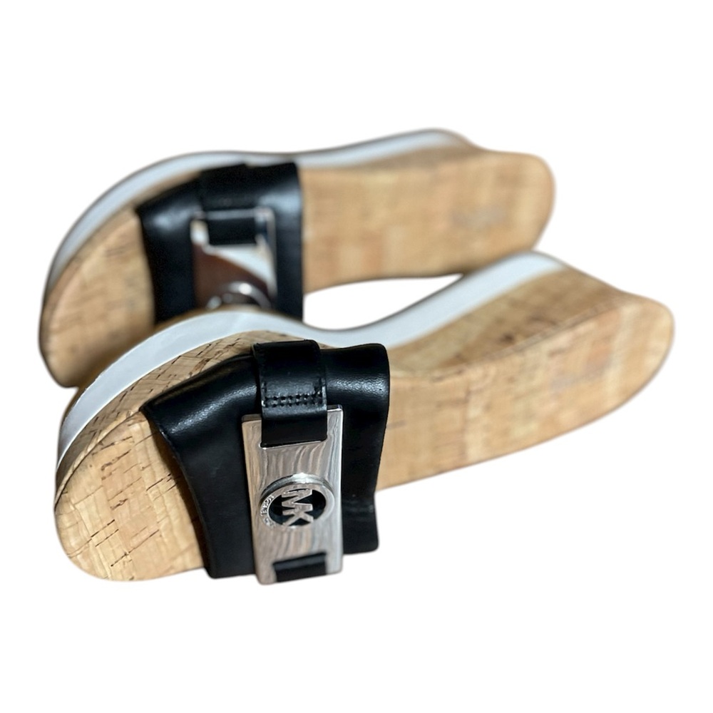 New MICHAEL KORS Warren Platform Wedge Slide Sandals 2.5” heels Size 8 - Picture 4 of 4